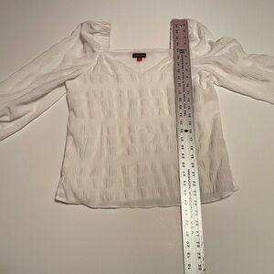 Vince Camino 3/4 sleeves Ruch shoulder V-Neck rumple Size Medium